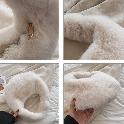 Fur Women's Bag Warm Plush Wrist Bags Women Handle Clutch Cute Ladies