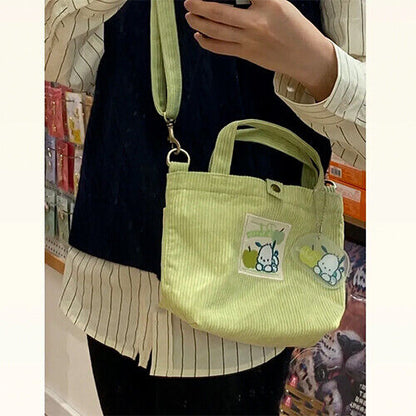 Pochacco Autumn Winter Plush Bag Anime Large Capacity Handbag Tote Girls Gifts