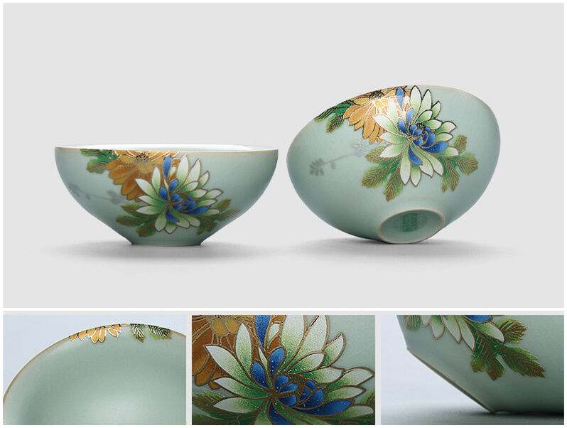 Jingdezhen boutique tea cup porcelain handmade cup of tea handpainted floral cup