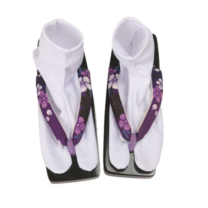 Kimono Japanese Cosplay Socks Simple White Foot Bag Non-slip Bottom Two-finger