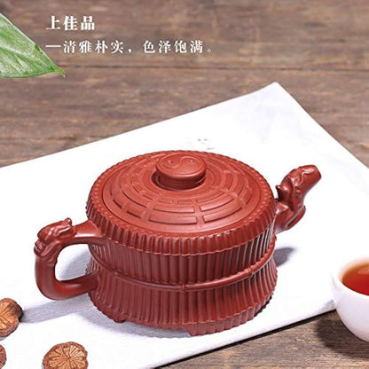 Teapot 9Oz Chinese Yixing Zisha ClayHandmade Tea Pot Bamboo dragon Tai Chi 一捆竹