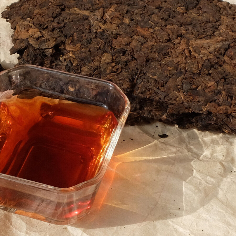 Natural Ancient Tree Lao Cha Tou Pu-erh Tea Cake 380g Ripe Pu'er Puer Tea