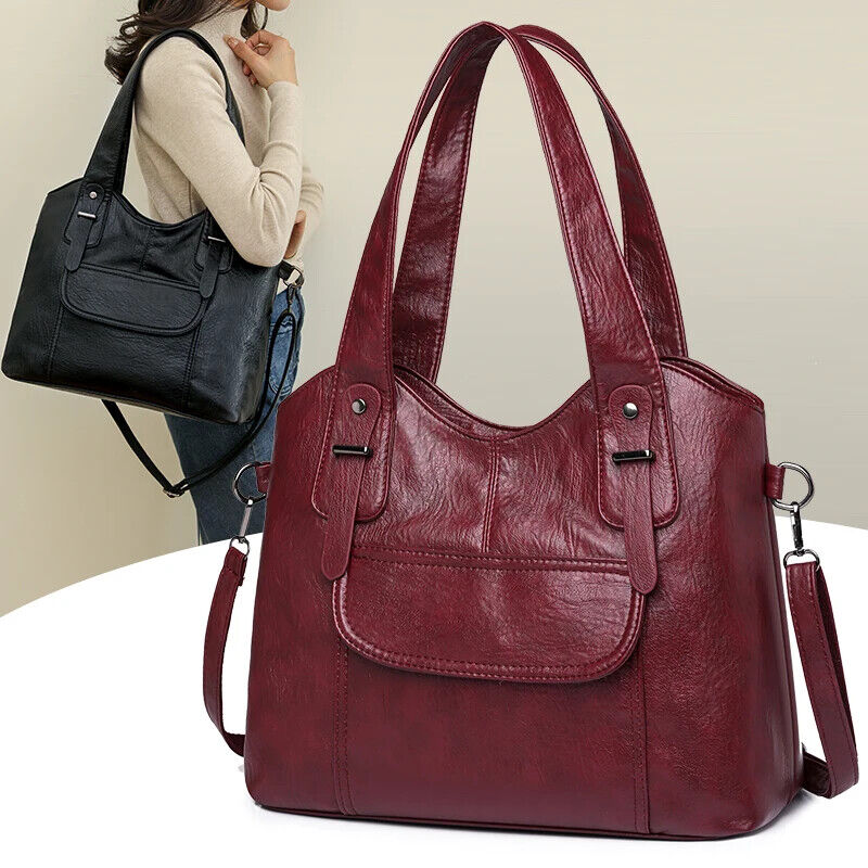 Totes Women 2024 PU Leather Shoulder Side Bag Female Shopper Handbag