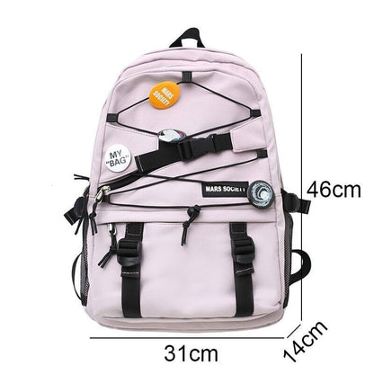 School Backpack Nylon College Backpack Boy Travel Bag Men Women Laptop Bags
