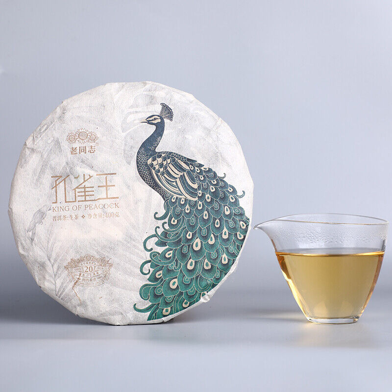 KING OF PEACOCK * 2019 Haiwan Menghai Old Tree Pu-erh Tea Raw 400g 20th Anniv