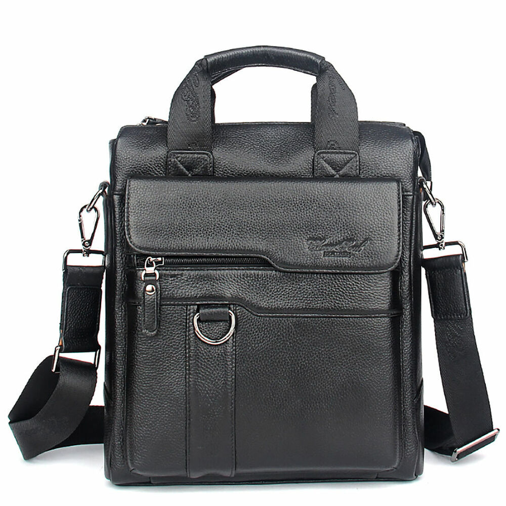 Men Genuine Leather Cross Body Messenger Shoulder Bag Briefcase Tote Handbag New