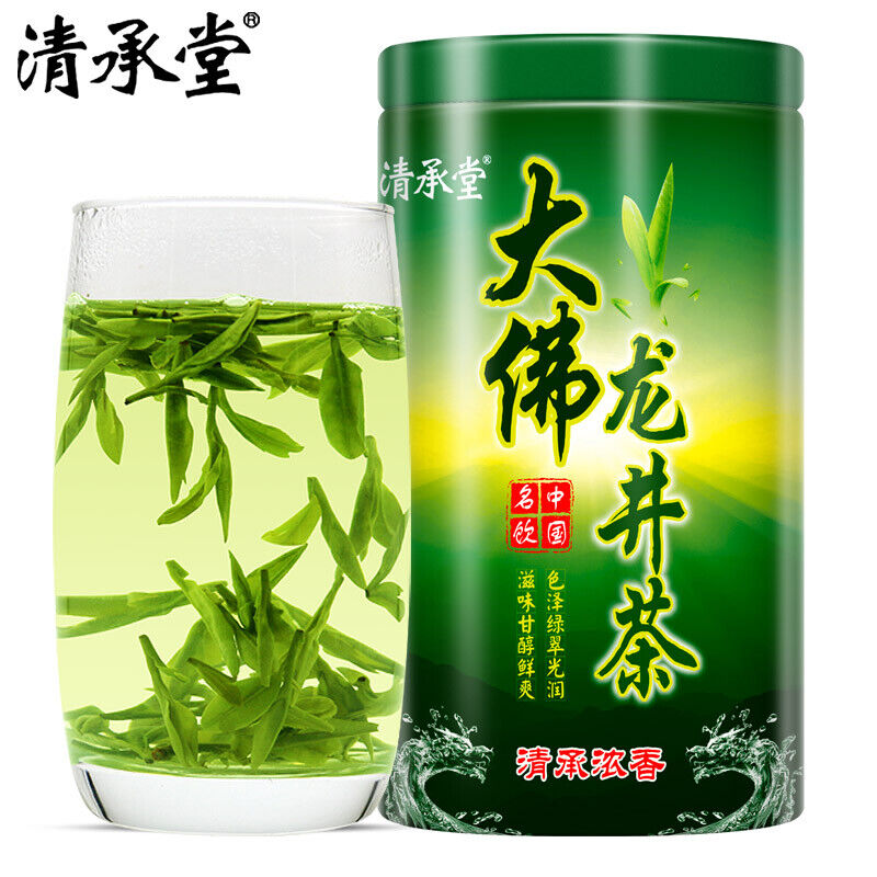 Chinese Premium Dafo Long Jing Dragon Well Green Tea Longjing Tea 250g Tin