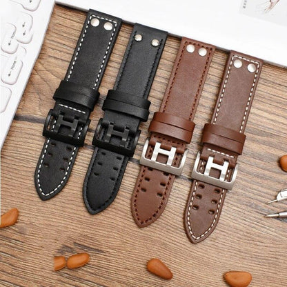 Genuine Leather Watches Straps For Hamilton Khaki Aviation H77755533 H77616533