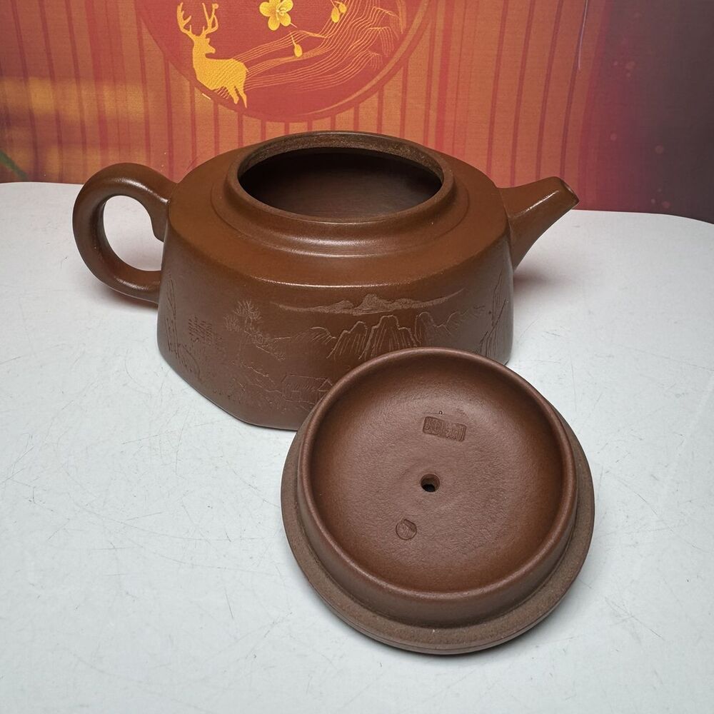 Chinese Yixing Purple Clay Teapot Tea Set Pot Zisha Ceramic Cute Decor Figurine