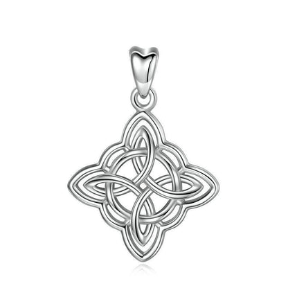 925 Sterling Silver Witch's Irish Protection Knot Pendant for Necklace