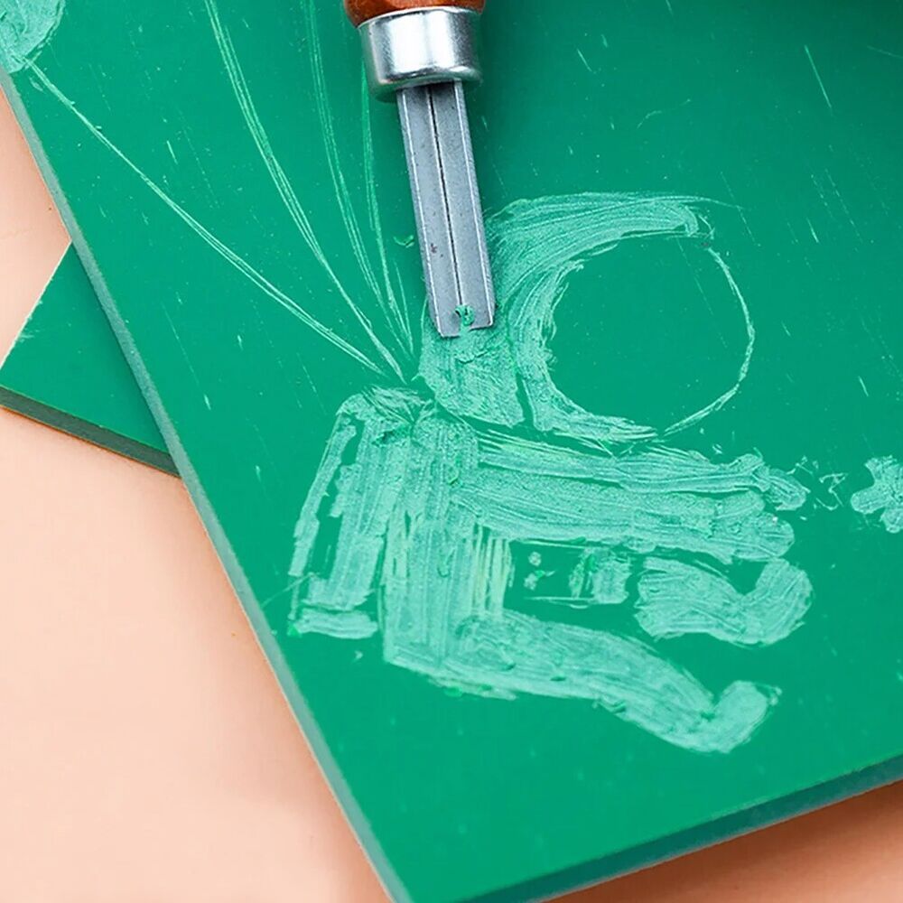 Stamping Blocks PVC Carving Rubber Sheet Printmaking Board Kits Engraving Plates