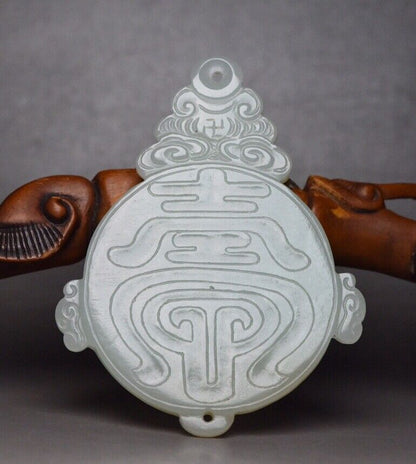Chinese Natural Hetian Jade Carved Exquisite Unique Pendant Jewelry Gift Rare