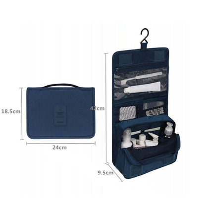 Travel Waterproof Cosmetic Organizer Pouch Hanging Toiletry Bag Makeup Polyester