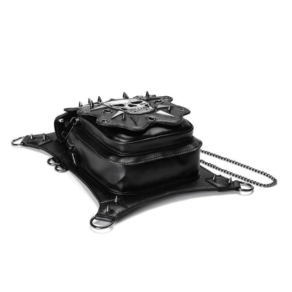 Lady's Leather Leg Drop Belt Bag Punk Rock Motorcycle Thigh Hip Waist Fanny Pack