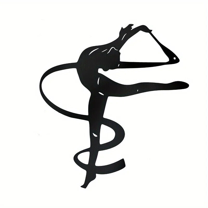 CIFBUY Gymnastics Metal Wall Art Decoration, Black Wall Hanging Decoration