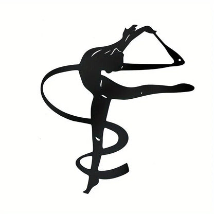 CIFBUY Gymnastics Metal Wall Art Decoration, Black Wall Hanging Decoration