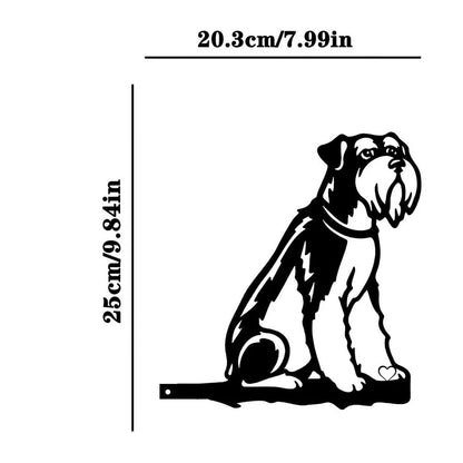 Bearded Dog On A Tree Branch Wall Decor Vinyl Decal Graphic Trunk Stake