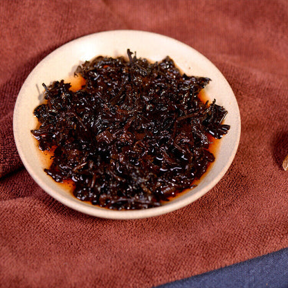 357g Yunnan Pure Ripe Puer Material Glutinous Rice Fragrant Shu Pu-erh Tea Cake