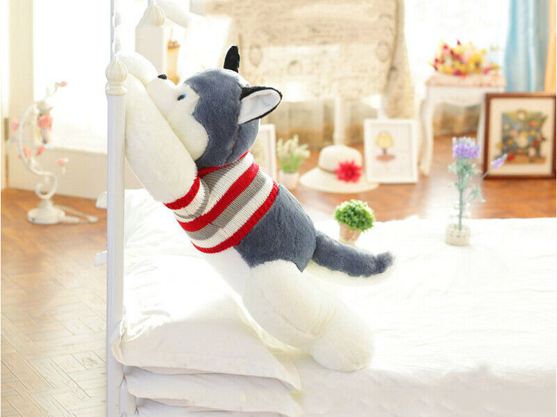New 50cm Big Stuffed Animal Plush Siberian Husky Dog Puppy Pillow Toy Doll Gift