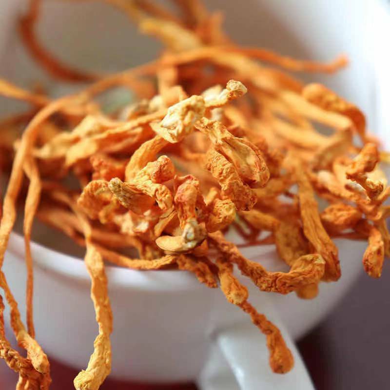 100g Chinese Cordyceps Flower Chong Cao Hua Anti-aging Lowering Blood Pressure