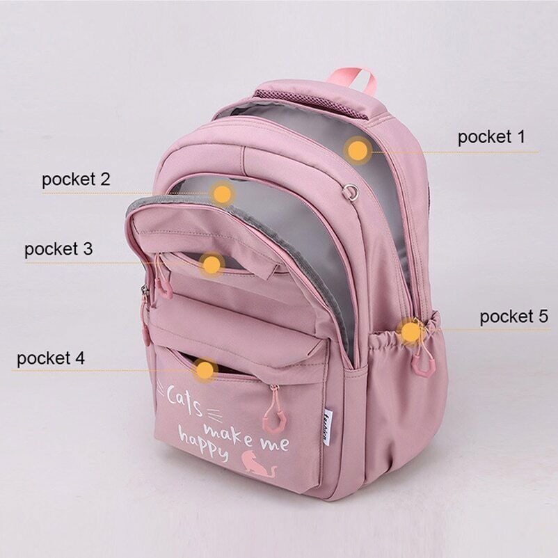 Backpack Girls School Bags Waterproof Teens College Student Travel Shoulder Bag