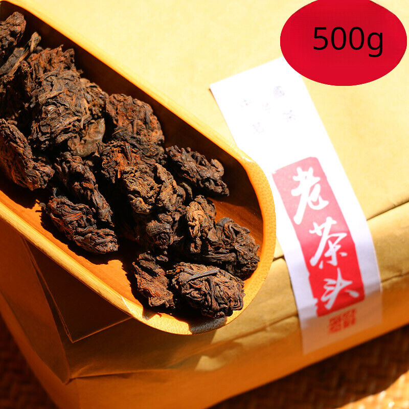 Yunnan Puerh Tea Ripe Tea Bulk Tuo Tea Menghai Old Tea Head Gold Buds 500g