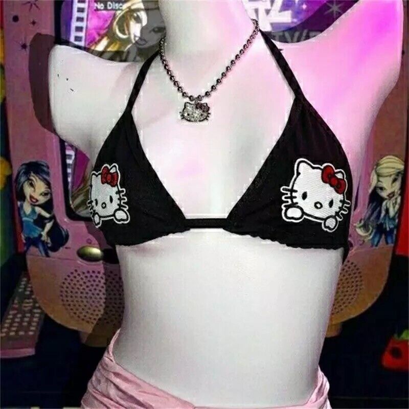 Hello Kitty Bikini Bra Top lingerie - Y2k crop top Kawaii top (Brand New)