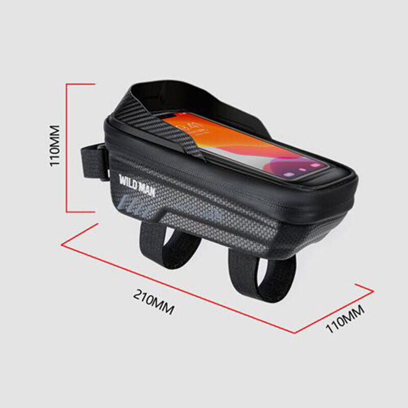 Rainproof Bicycle Front Cell Phone Holder Touchscreen Tube Cycling Saddle Bag US