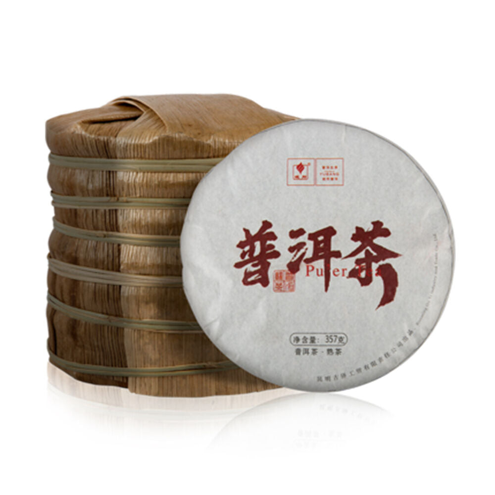 357g Premium Pu-erh Tea Cooked Tea Cake Ripe Tea Healthy Puer Tea Black Tea