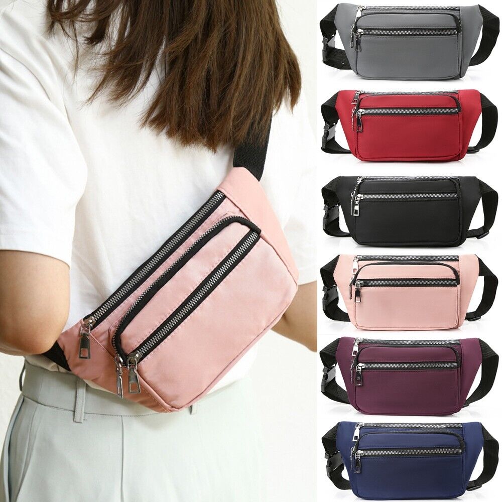 Waist Bag Fanny Pack For Men Women/Hip Belt Bum Pouch/Sport Travel Purse Unisex