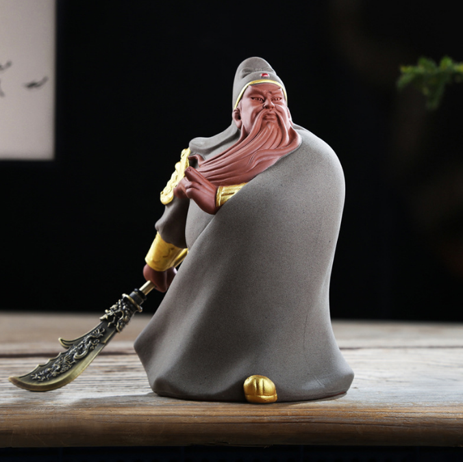 Yixing Ceramic Wu Caishen Guan Erye Zhaocai Guan Gong living room decoration Bog