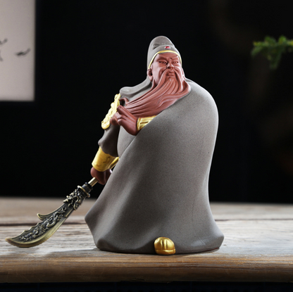 Yixing Ceramic Wu Caishen Guan Erye Zhaocai Guan Gong living room decoration Bog