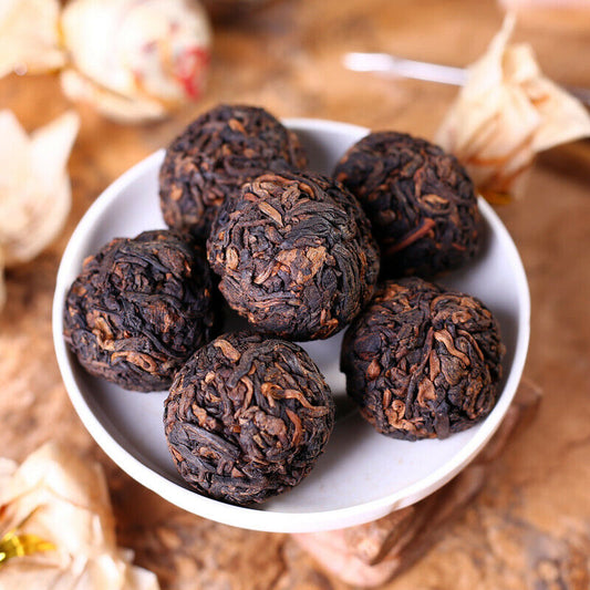 500g Fermented Pressed Black Tea Pu-Erh Tuocha Big Leaf Species Pu'er Ripe Tea