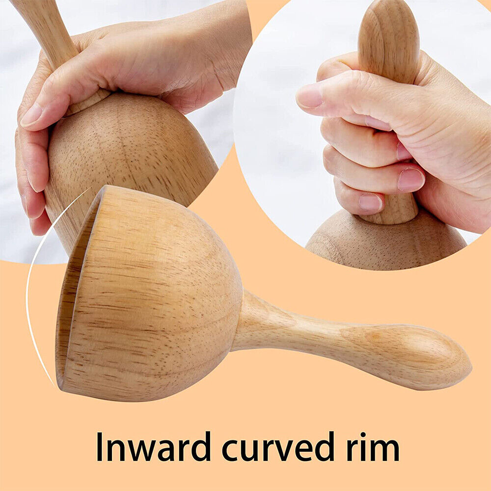 Massage Cup Wooden Handheld Wood Cupping Therapy Massager Cups Tools Body Cans