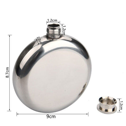Hip Flask Mini Alcohol Liquor Bottles Stainless Steel Whiskey Flagon 9x2.7x8.7cm