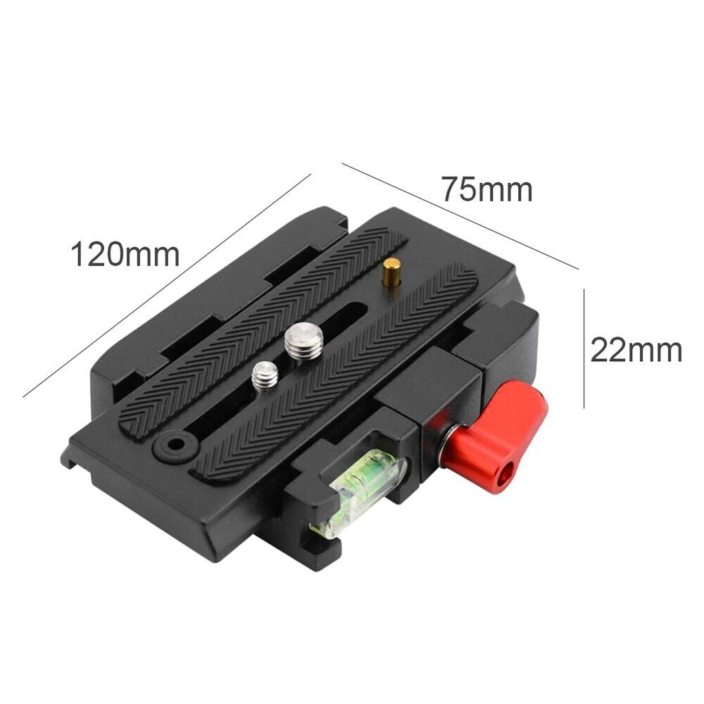 Quick Release Plate Camera Tripod Base with QR Clamp Adapter 1/4" and 3/8" Screw