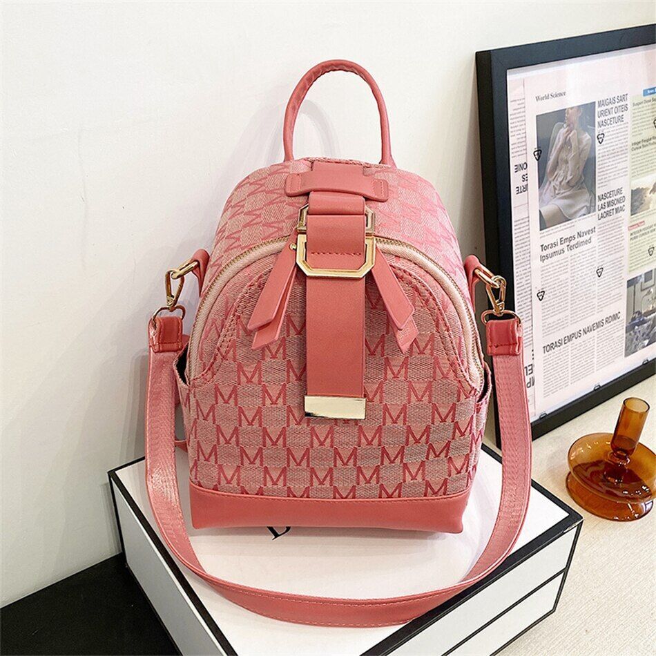 Women Small Backpack School Bag Teenager Girls PU Leather Rucksack Shoulder