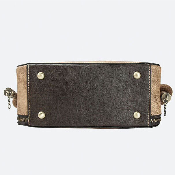 Women's Retro Genuine Leather Handbags Embossed Flow