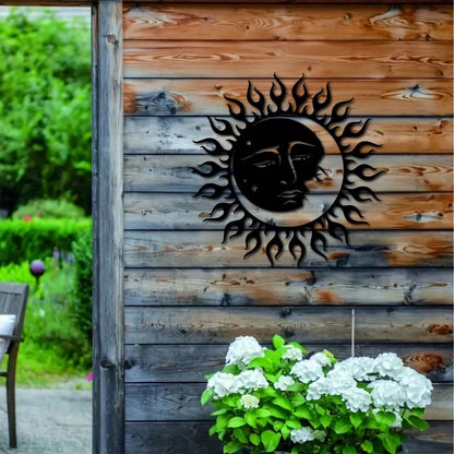 Metal Sun And Moon Art Wall Decor, Sun And Moon Metal Wall Decor