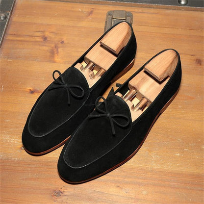 Men Gentlemen Loafers Faux Suede Low Heel Business Wedding Party Dress Shoes