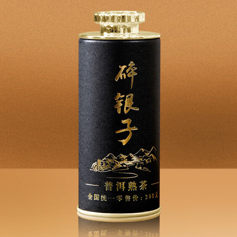 Glutinous Fragrance Crushed Silver Tea Fossil Yunnan Pu'er Ripe Tea Leaves 60g*2