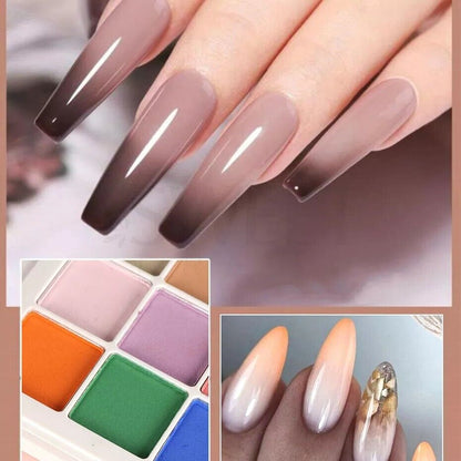 Nail Powder 16 Colors Gradient Magic Glitter Neon Chrome Rubbing Manicure Polish