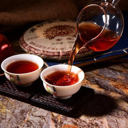 Brown Jinmao Gong Cake Yunnan Puerh Tea Ripe Pu-erh Tea Organic Pu'er Black Tea