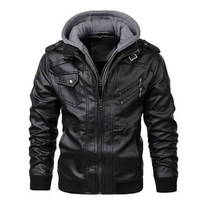 Men's Leather Jackets Autumn PU Jacket Biker Leather Coats Clothing