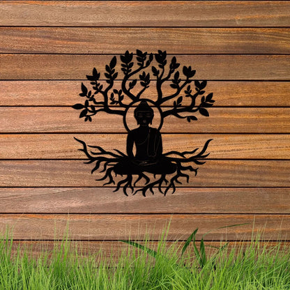 1pc Metal Wall Decor, Buddhism Theme Decor Wall Art Decorations Bedroom Decor