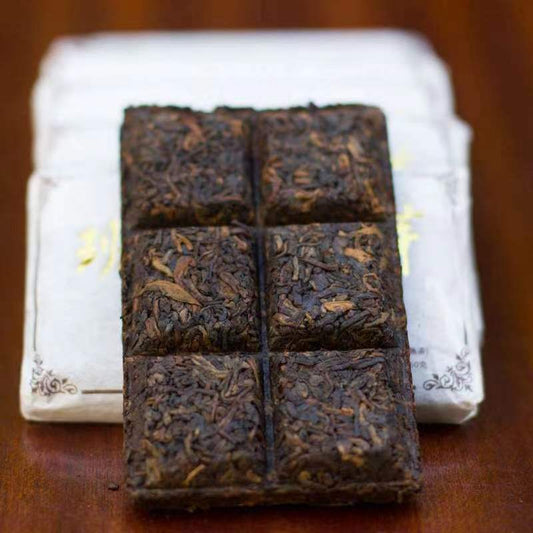 50g Banzhang Golden Buds Ripe Pu-erh Tea Brick Old Yunnan Cooked Pu'er Black Tea