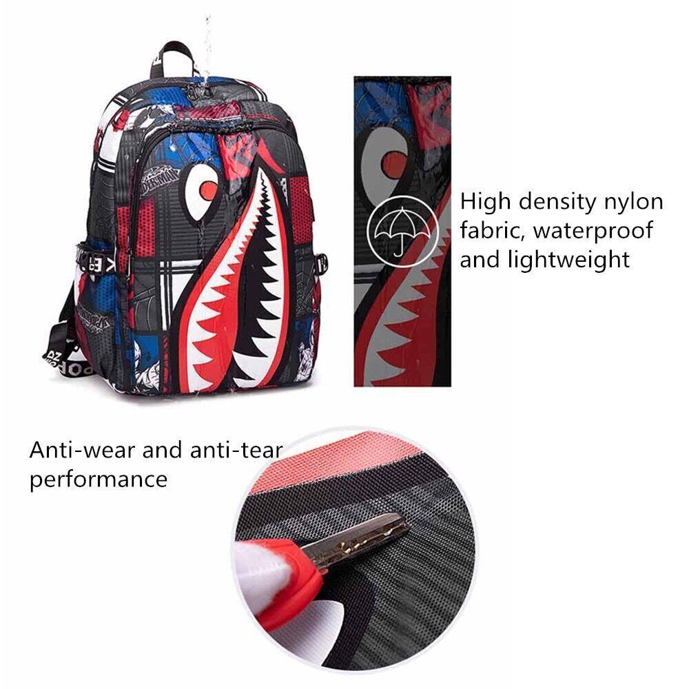 Backpack Elementary Bookbag Travel Cartoon Print Primary School Student Backpack