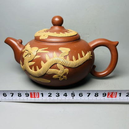 Vintage Chinese Yixing Purple Clay Teapot Zisha Ceremony Ceramic Dragon Teaware