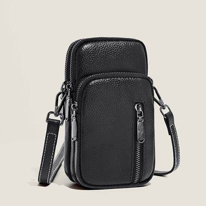 Luxury Handbags Genuine Leather Vintage Shoulder Purse Black/Green Bag 11*19*6CM