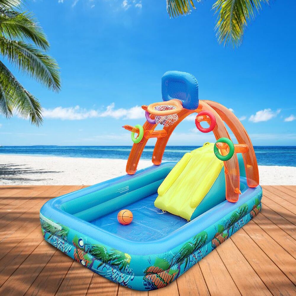 Children Slide Swimming Pool Inflatable Toys Summer Water Play Pool Kids Slide